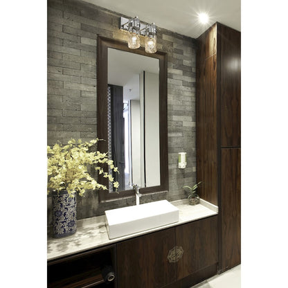 2 Light Bathroom Vanity Light, Clear