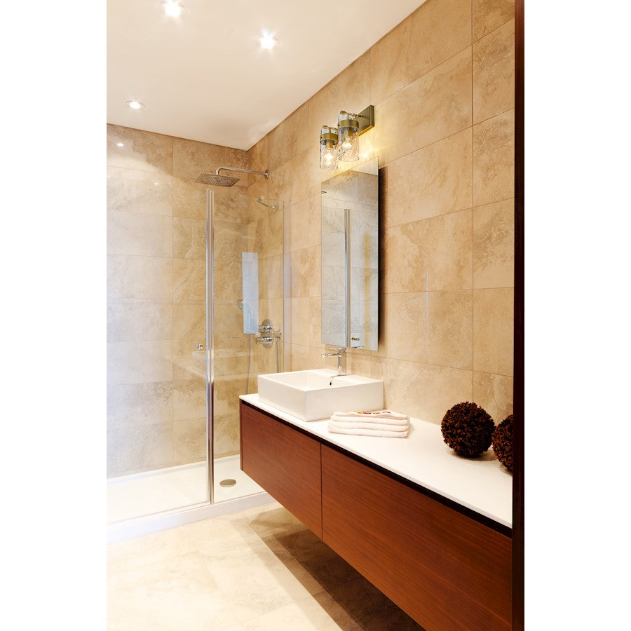 2 Light Bathroom Vanity Light, Clear