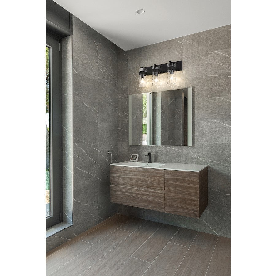 3 Light Bathroom Vanity Light, Clear