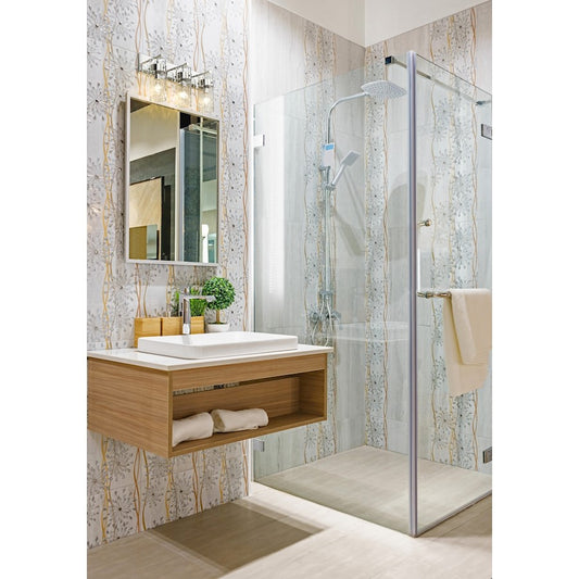 3 Light Bathroom Vanity Light, Clear