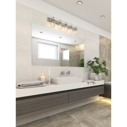 5 Light Bathroom Vanity Light, Clear