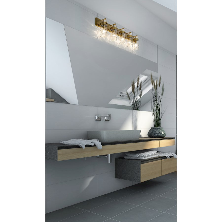 5 Light Bathroom Vanity Light, Clear