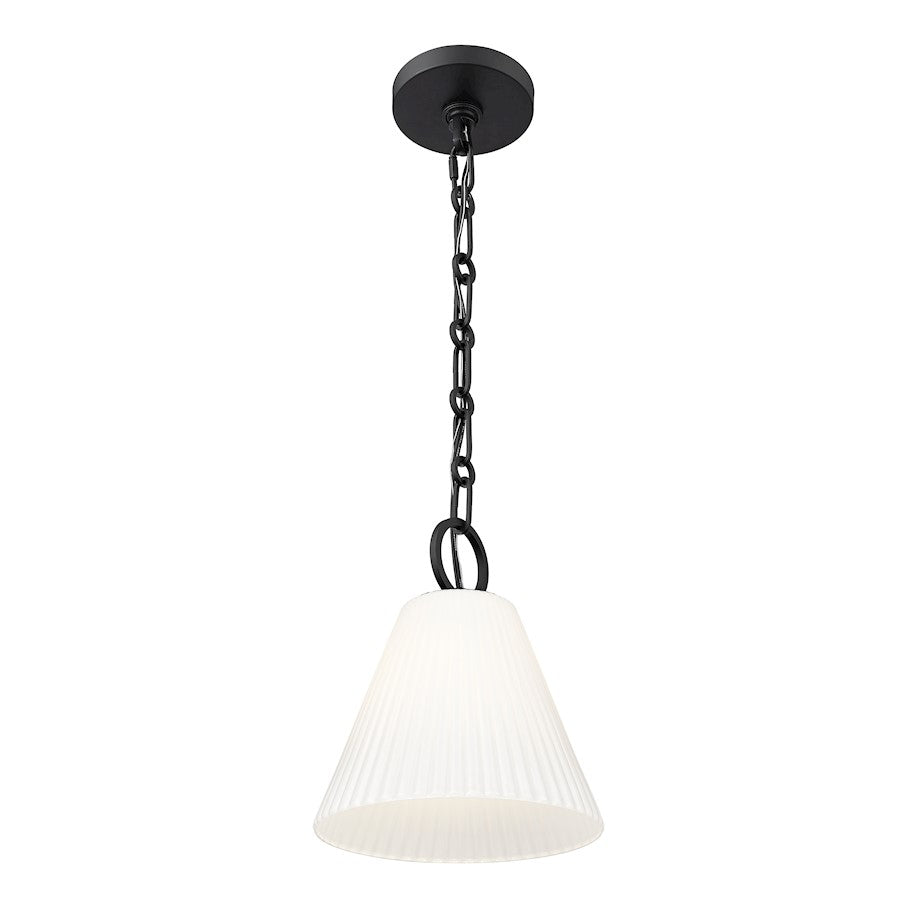 1 Light 10" Pendant, Matte Black