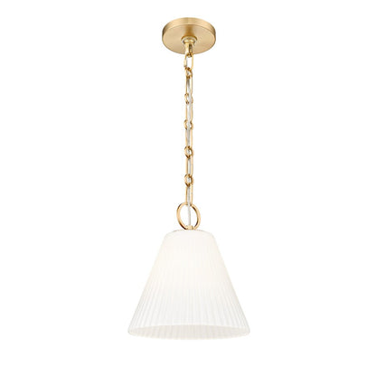 1 Light 10" Pendant, Modern Gold