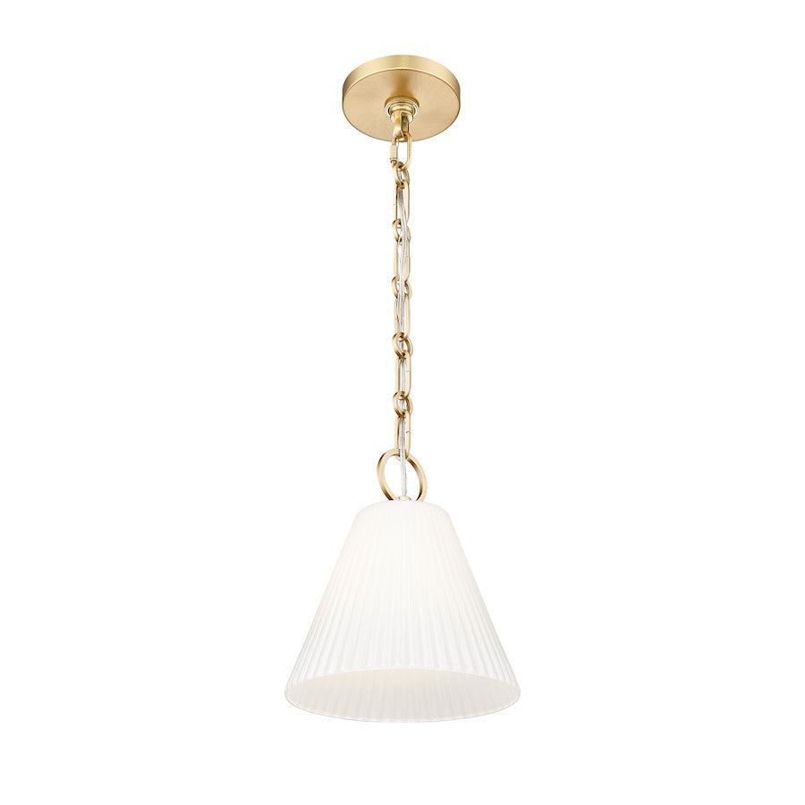 1 Light 10" Pendant, Modern Gold