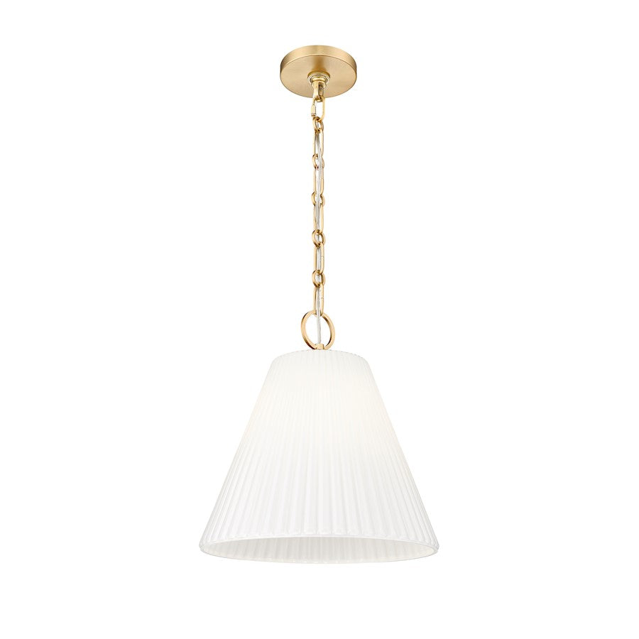 1 Light 14" Pendant, Modern Gold