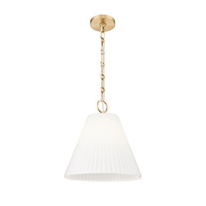 1 Light 14" Pendant, Modern Gold