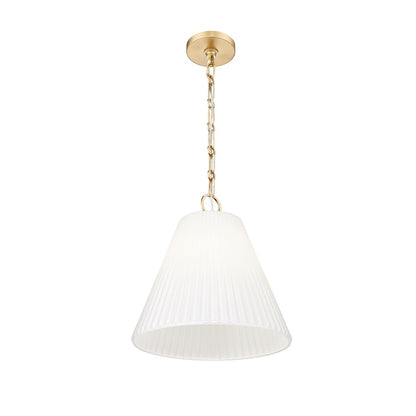 1 Light 14" Pendant, Modern Gold