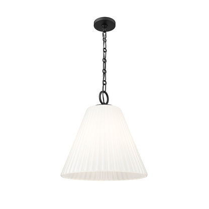 3 Light 18" Pendant, Matte Black