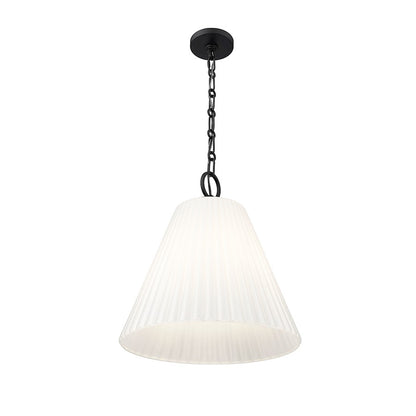 3 Light 18" Pendant, Matte Black