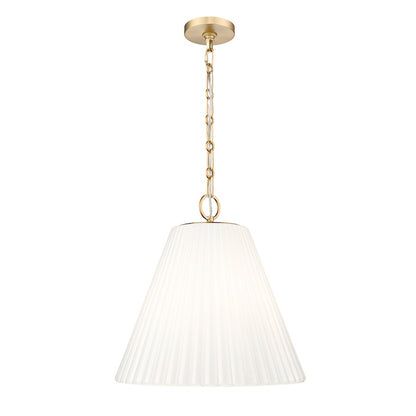 Z-Lite Alaric 3 Light 18" Pendant, Modern Gold/White - 3042P18-MGLD