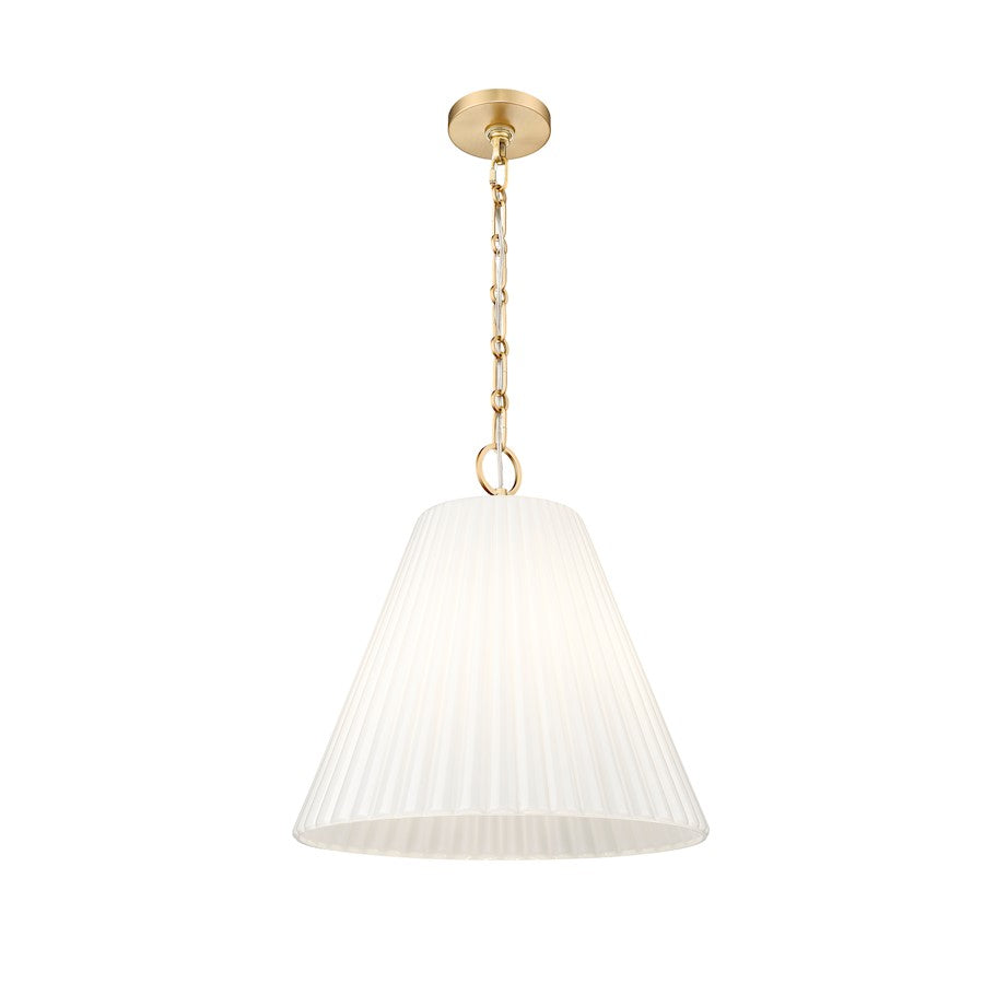 3 Light 18" Pendant, Modern Gold