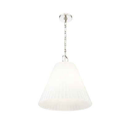 3 Light 18" Pendant, Polished Nickel