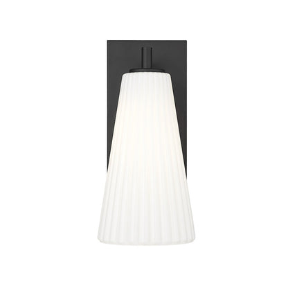 Farrell 1 Light 6" Wall Sconce, Matte Black/White