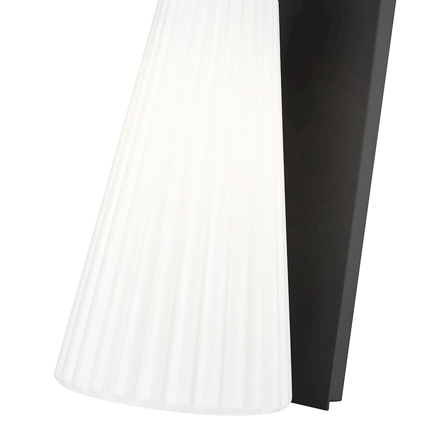 Farrell 1 Light 6" Wall Sconce, Matte Black/White