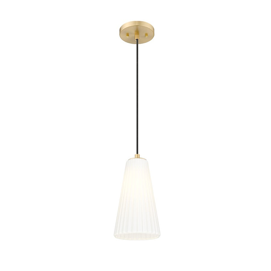 1 Light 6" Pendant, Modern Gold