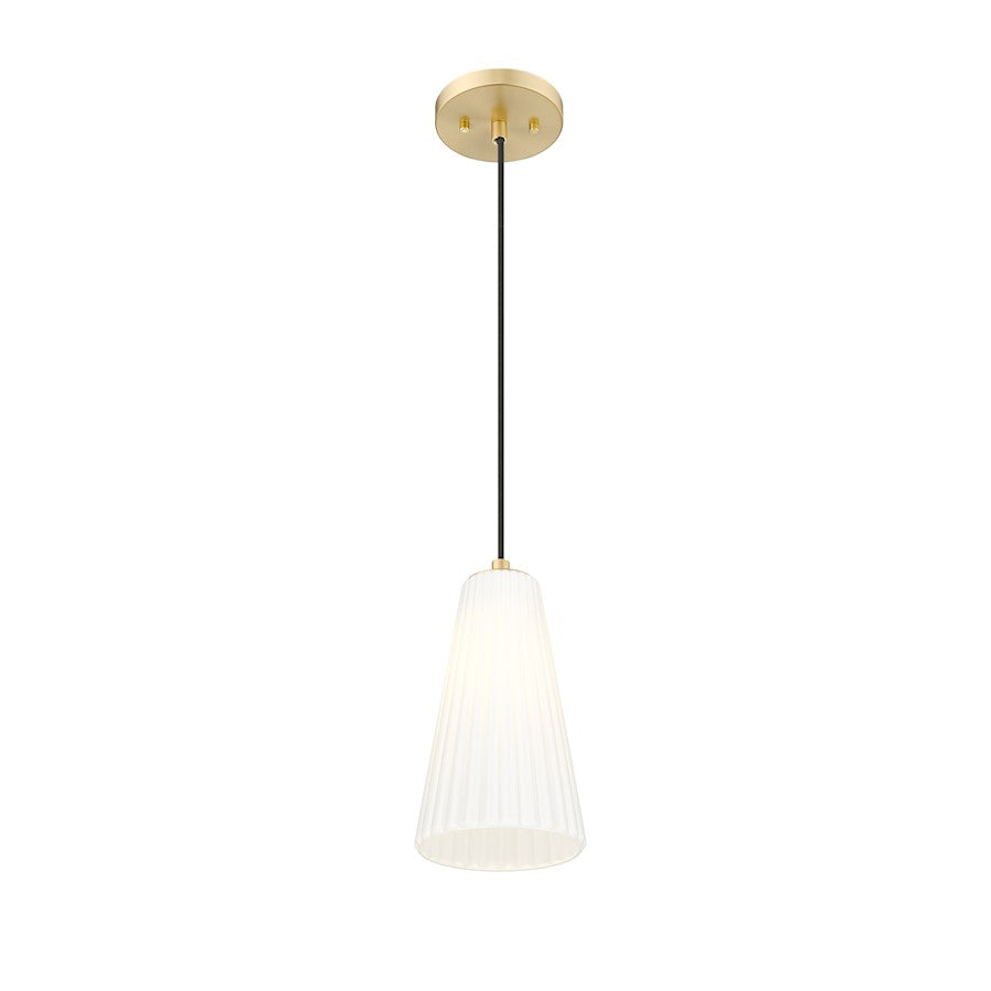 1 Light 6" Pendant, Modern Gold