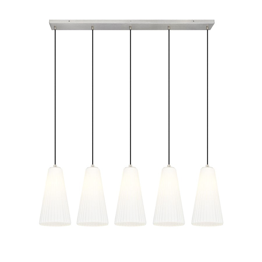 7.25" Linear Chandelier, Brushed Nickel