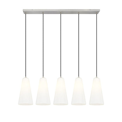 7.25" Linear Chandelier, Brushed Nickel