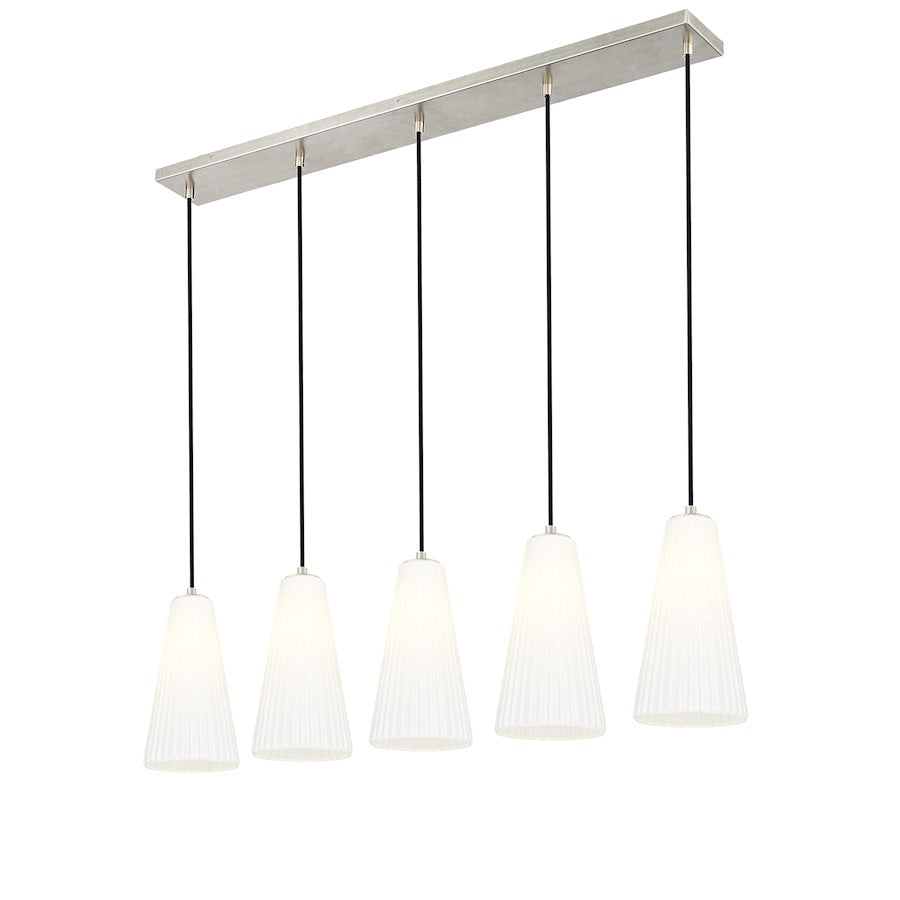 7.25" Linear Chandelier, Brushed Nickel