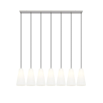 77" Linear Chandelier, Brushed Nickel