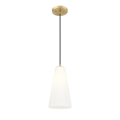 1 Light 7.25" Pendant, Modern Gold