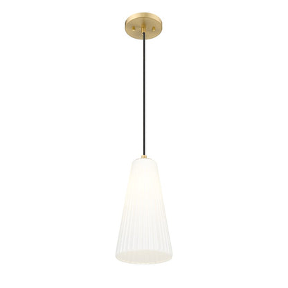 1 Light 7.25" Pendant, Modern Gold