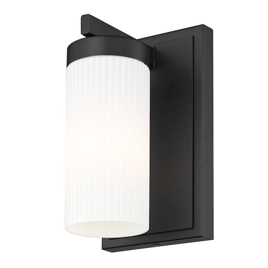 Danica 1 Light 4.75" Wall Sconce, Matte Black/White