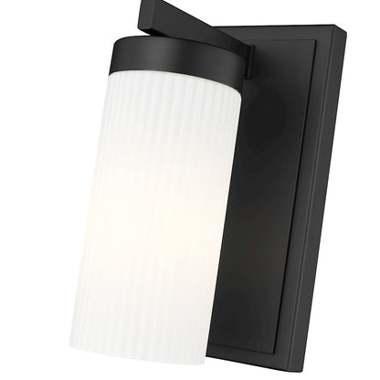 Danica 1 Light 4.75" Wall Sconce, Matte Black/White