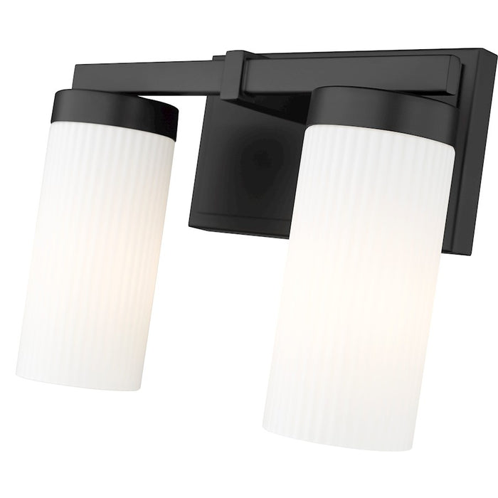 Z-Lite Danica 2 Light 11.75" Vanity, Matte Black/White