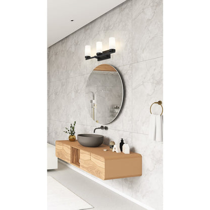 3 Light 20.5" Bathroom Vanity Light, Matte Black