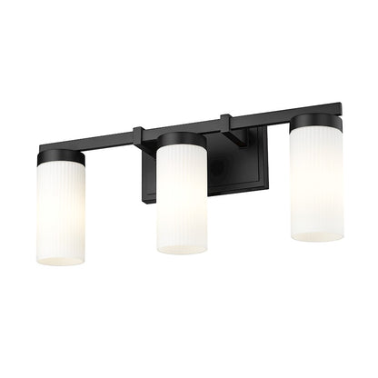 3 Light 20.5" Bathroom Vanity Light, Matte Black