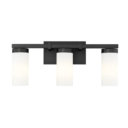 3 Light 20.5" Bathroom Vanity Light, Matte Black