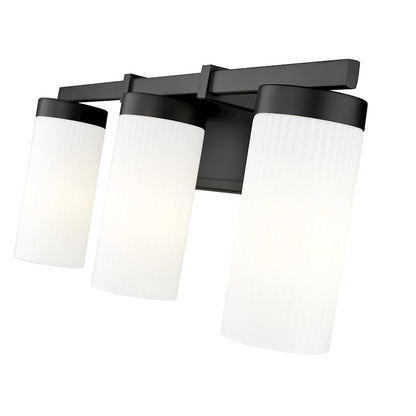 3 Light 20.5" Bathroom Vanity Light, Matte Black