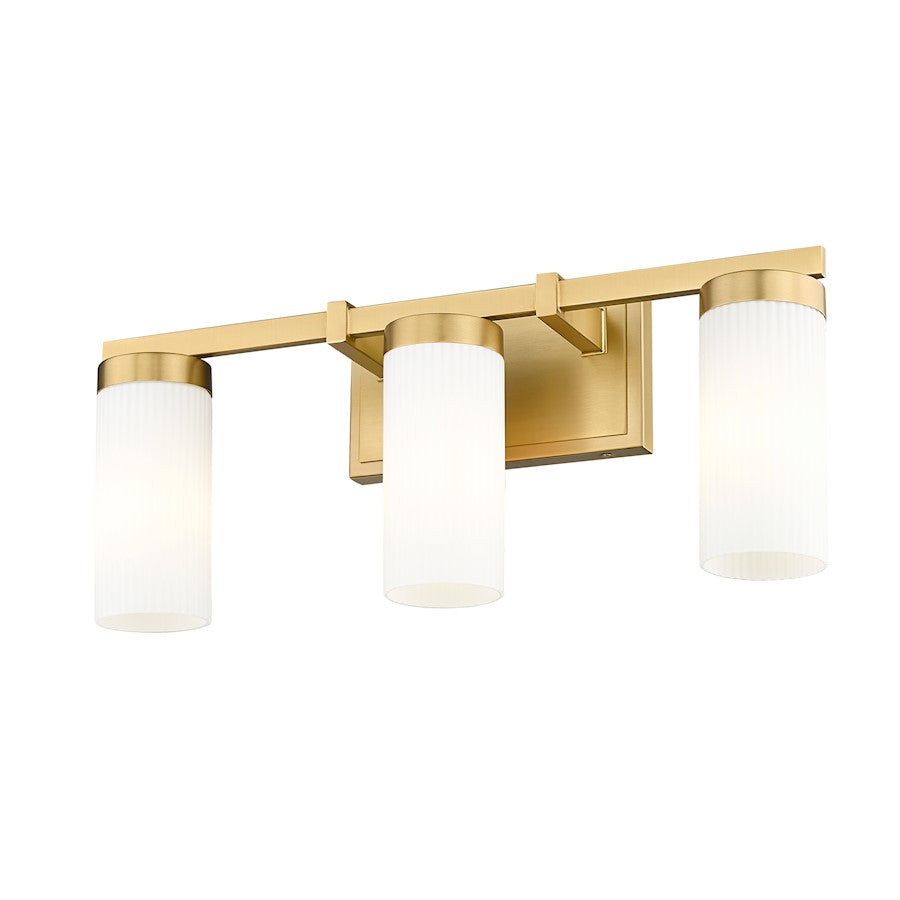 3 Light 20.5" Bathroom Vanity Light, Modern Gold