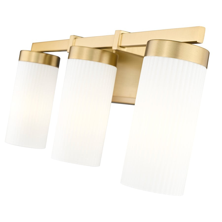 3 Light 20.5" Bathroom Vanity Light, Modern Gold