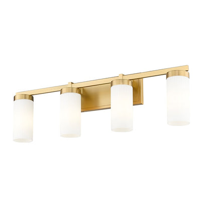 4 Light 29.5" Bathroom Vanity Light, Modern Gold