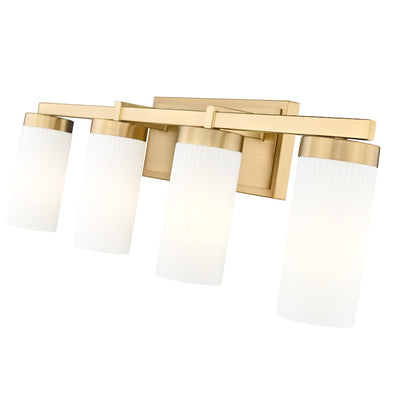 4 Light 29.5" Bathroom Vanity Light, Modern Gold