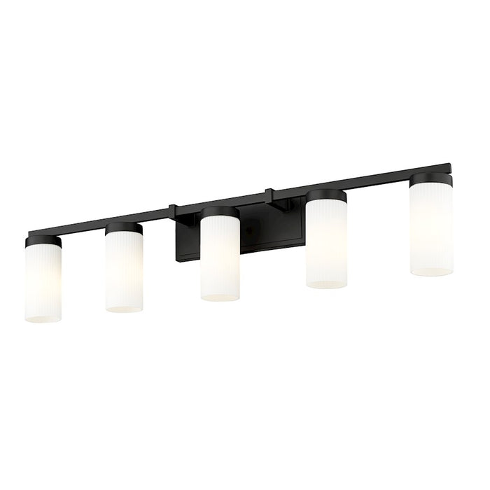 Z-Lite Danica 5 Light 38.75" Vanity, Matte Black/White