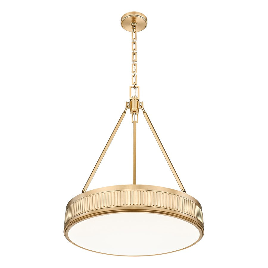 Z-Lite Quinn 3 Light 22" Pendant, Modern Gold/White