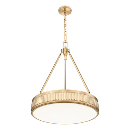 Z-Lite Quinn 3 Light 22" Pendant, Modern Gold/White