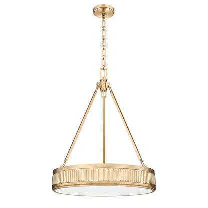 Z-Lite Quinn 3 Light 22" Pendant, Modern Gold/White