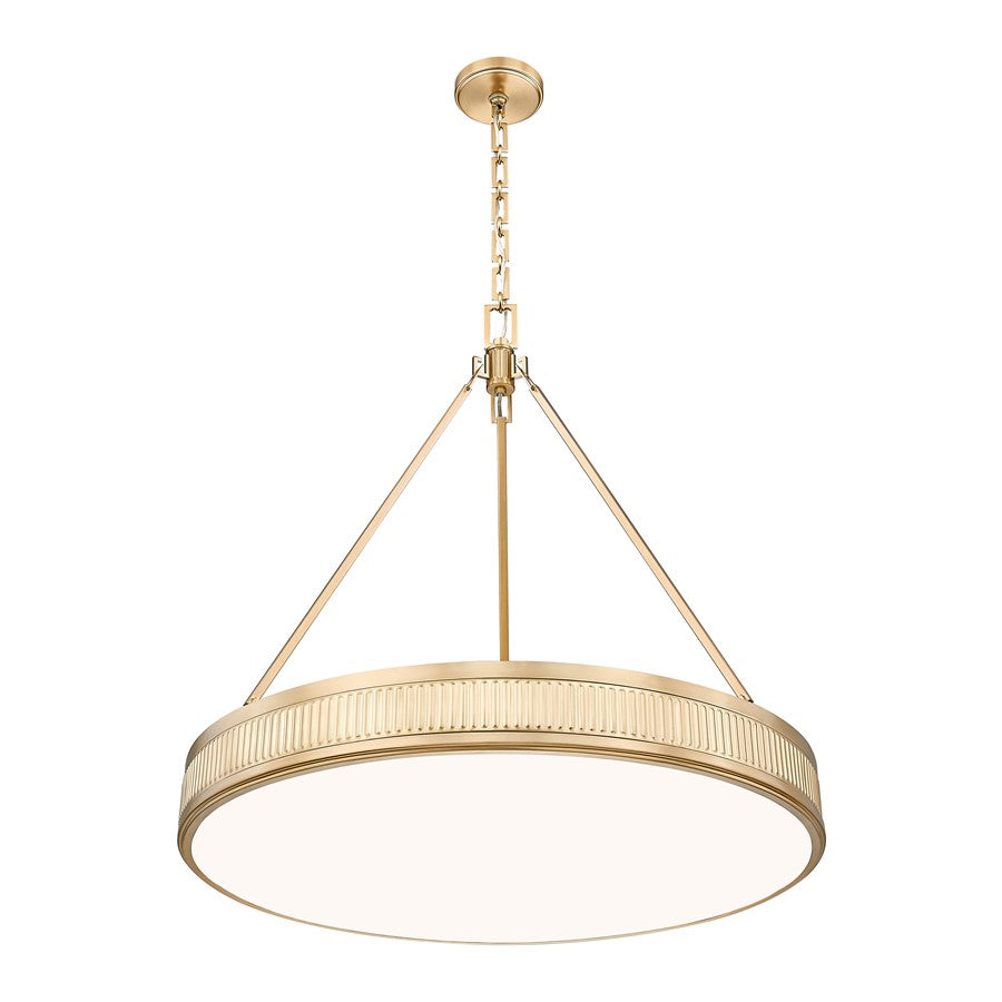 Z-Lite Quinn 3 Light 32" Pendant, Modern Gold/White