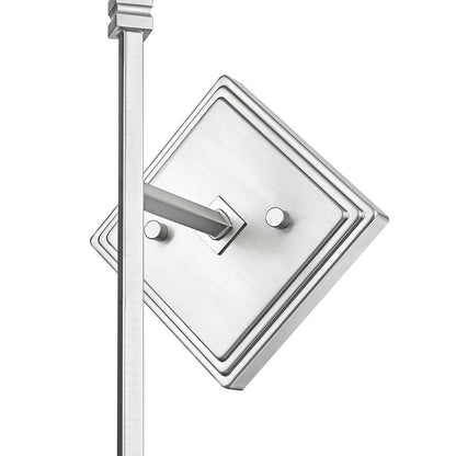 Z-Lite Esme 1 Light Wall Sconce, Brushed Nickel/Clear