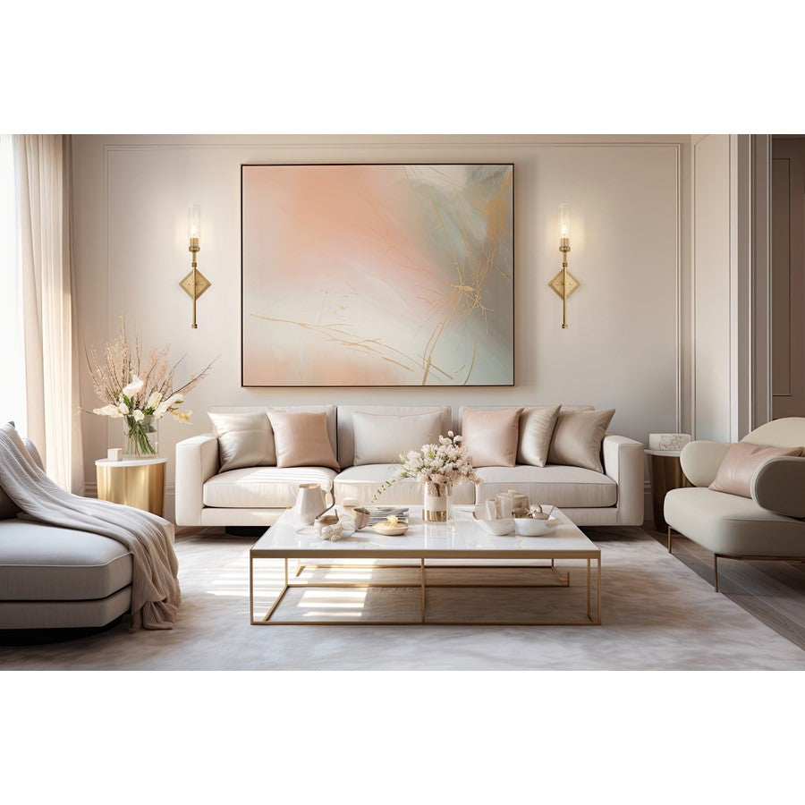 Z-Lite Esme 1 Light Wall Sconce, Modern Gold/Clear