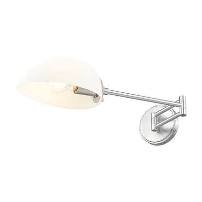 Z-Lite Breton 1 Light Wall Sconce, Brushed Nickel/White - 3048S-BN
