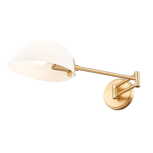 Z-Lite Breton 1 Light Wall Sconce, Modern Gold/White - 3048S-MGLD