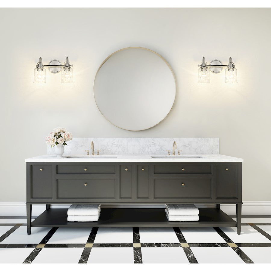 2 Light Bathroom Vanity Light, Clear
