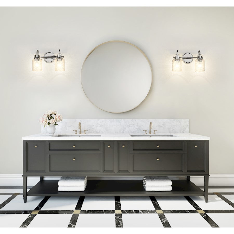 2 Light Bathroom Vanity Light, Clear