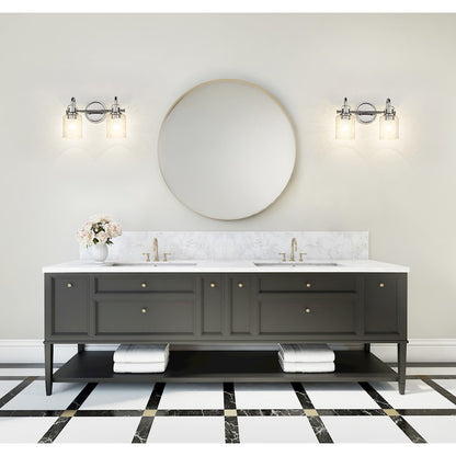 2 Light Bathroom Vanity Light, Clear